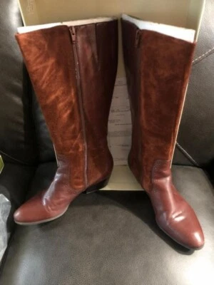 Mujer Naturalizador/Botas/Color Siena/Cuero y Gamuza/Talla 10M Foto 1 de 3