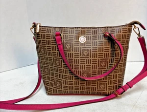 Ann Klein Pink/Beige Shoulder bag w/ 2 Handles - Picture 1 of 13