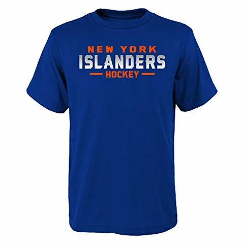 Outerstuff NHL New York Islanders Youth Boys Glacial Short Sleeve Tee, Large( Cover