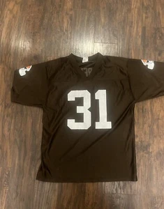 Maglia vintage NFL Reebok Cleveland Browns #31 verde giovanile taglia XL (18-20) - Foto 1 di 13