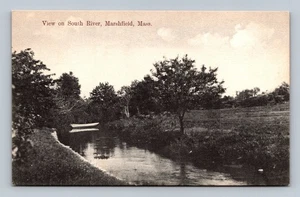 Vintage 1910 Marshfield MA South River Scenic Postcard by Dickerman - Picture 1 of 2