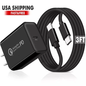 Adaptador de cargador rápido para el hogar para Motorola - razr+ 2025 y cable de sincronización de cable tipo C de 3 pies - Imagen 1 de 39