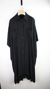 Et al Melbourne tercel & rayon oversized shirt dress in black size 1 - Picture 1 of 11