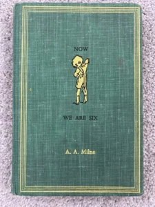 NOW WE ARE SIX Book A.A. Milne 1961 Dutton Green Cloth HC Orange Inside Cover - Picture 1 of 8