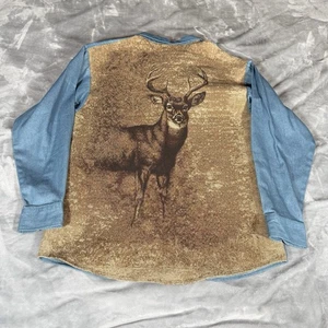 Vintage Panhandle Slim Deer Tapestry Button Down Shirt Mens XL Slim Fit Western - Picture 1 of 9