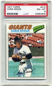 1977 Topps #515 Chris Speier PSA 8 Near-Mint San Francisco Giants - Picture 1 of 2