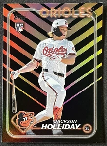 2024 Topps Update Jackson Holliday #US50 Orange Black Foil RC Baltimore Orioles - Picture 1 of 2