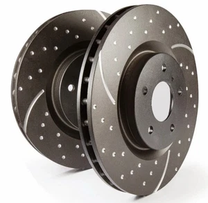 EBC Brake Discs Turbo Groove Rear for Land Rover Range Rover 3 (L322) GD1494 - Picture 1 of 2