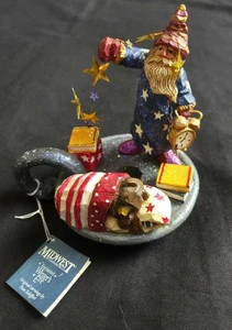 Candelabro Midwest Enchanted Winter's Eve Navidad Papá Noel firmado Pam Schifferl - Imagen 1 de 16