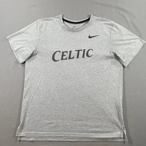 Nike Celtic FC T Shirt Mens Large Gray Dri Fit Soccer Futbol Short Sleeve - Picture 1 of 8