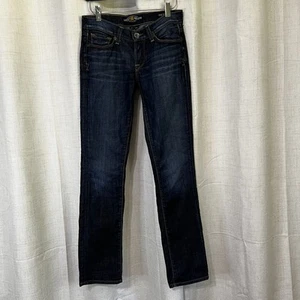 Lucky brand Zoe straight denim jeans size 2/26 dark wash 29 Inch Inseam - Picture 1 of 12