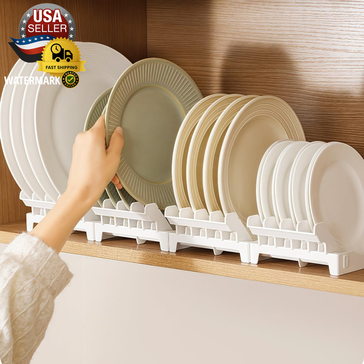 Soporte Exhibición Hierro Para Platos Hondos - Pack De 2 | Base Decorativa Cuencos Grandes 10-17”