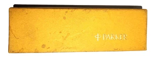 Vintage Parker Stift gelb mit Goldverkleidung Aufbewahrung Vitrine Box Etui - Bild 1 von 3
