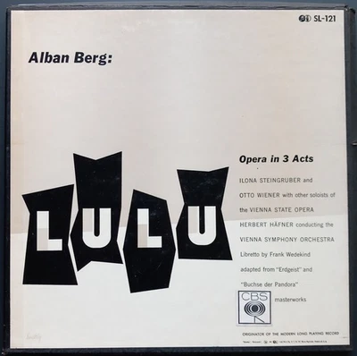 Alban Berg - Lulu, HÄFNER, STEINGRUBER, WIENER, 3 LP Box, CBS 2-eye, MONO - Bild 1 von 4
