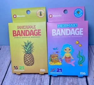 Paquete de vendajes autoadhesivos en forma de piña y sirenita Bioswiss - Imagen 1 de 2
