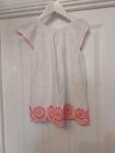 Must Have Girl's Age 9-10 White And Pink Bohemian Sleeveless Top By Mini Boden