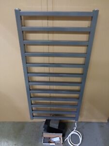 Towel Warmer Grey Pre- Filled  Electric  H X 1000 W X 500 Square Bars