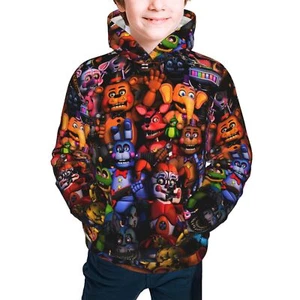 Five Nights at Freddy's Game Kids Youth Pullover Hoodie Cozy Hooded Sweatshirt - Picture 1 of 34