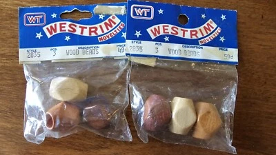 Lote Westrim cuentas de madera vintage macramé artesanías nuevo en caja Foto 1 de 2