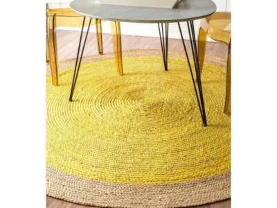 Vintage Handmade Oushak Area Rug Turkish Round Rug Circle Home Decor Rug - Image 1 of 3