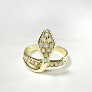 Vintage Schlange Vintage Opal Vermeil Ring - Bild 1 von 9