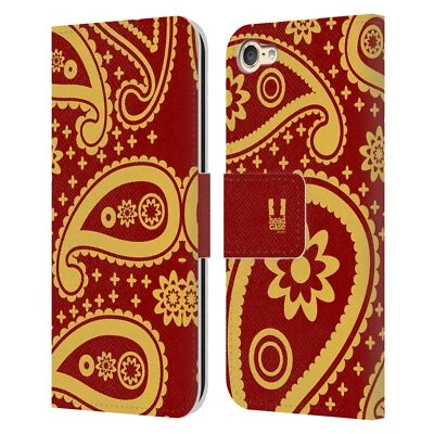 HEAD CASE DESIGNS PAISLEY 2 LEATHER BOOK WALLET CASE FOR APPLE iPOD TOUCH MP3 - Image 1 of 4