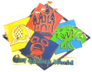 Disney World WDW Four Parks Icons Magic Animal Kingdom Epcot MGM Pin - Picture 1 of 2