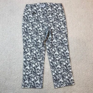 Peck & Peck black white floral ankle pant 4p - Picture 1 of 6