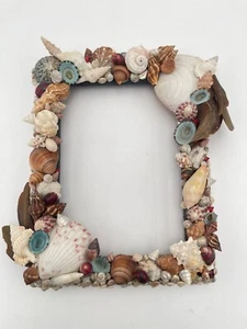Handmade Seashell Photo Frame – A One-of-a-Kind Coastal Treasure - Picture 1 of 4