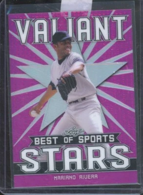 2020 Leaf Best of Sports Valiant Stars Pink /15 Mariano Rivera #VS-13 HOF - Image 1 of 2