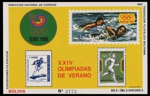 Bolivia 1987 - Mi-Nr. Bloque 166 ** - Estampillada sin montar o nunca montada - Olympia Seúl - Imagen 1 de 1