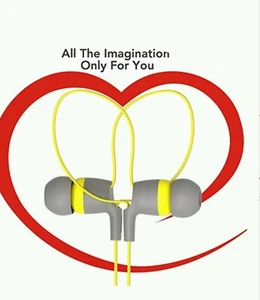 Earphones With Microphone Stereo Bass In-ear Earbuds Colorful Flat Wired Headph - Picture 1 of 3