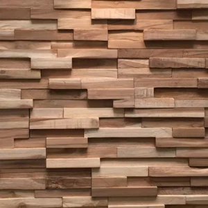 0.79 in. x 7.09 in. x 19.49 in. UltraWood Teak Firenze Z-Shape Wall Panel 10Pack - Picture 1 of 12