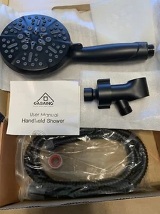 CASAINC Handbrause zur Wandmontage in Schwarz Matt CASATW201-5mb - Bild 1 von 9