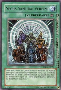 YU-GI-OH, SECHS SAMURAI VEREINT, R, PTDN-DE059, TOP - Bild 1 von 1