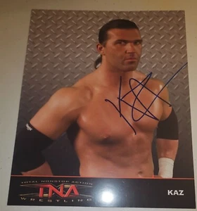 Signed Autographed TNA Wrestling Kaz Promo Photo Impact WWE AEW Frankie Kazarian - Picture 1 of 3