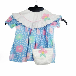 Vintage Mervyn's Baby Floral Dress w/ Matching Purse 12 Months Easter Dress NWT - Picture 1 of 5