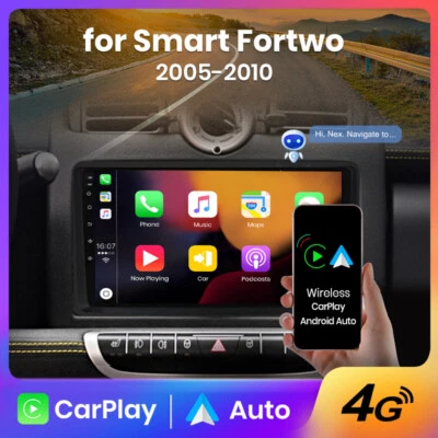 For Smart Fortwo 2005-2010 Apple Carplay Car Stereo Radio Android 13 GPS Navi BT - Image 1 of 4