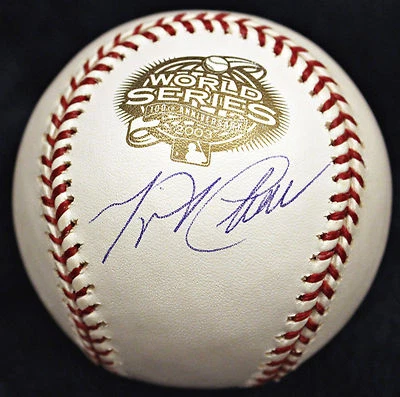 MIGUEL CABRERA ROOKIE YEAR 2003 WORLD SERIES SIGNED BASEBALL 03 MARLINS MINT COA - Image 1 of 4