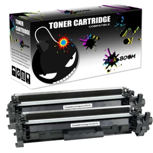 2 Black Toner replace for HP CF217A NO CHIP Laserjet Pro M102a MFP M130a M130fw - Picture 1 of 1