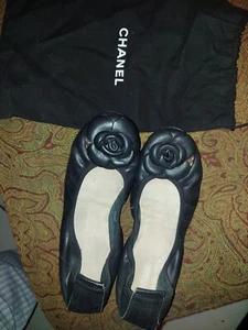 vintage chanel camelia slip on shoes - Picture 1 of 8