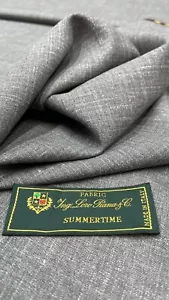 LORO PIANA SUMMERTIME Suiting Fabric GREY Wool Linen Silk Blend 3.50 meter - Picture 1 of 7