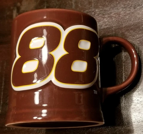 NASCAR Dale Jarrett #88 Brown 3D Coffee Cup/Mug for Robert Yates Racing, 3.75"H Cover