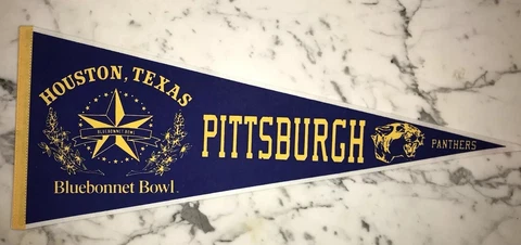 PITTSBURGH PANTHERS 1987 BLUEBONNET BOWL PENNANT Cover