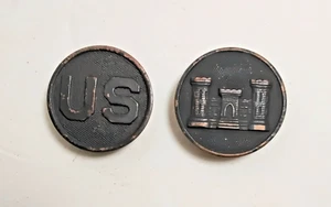 TWO-WWI collar discs /1-US Engineeer's  &  1- U.S. Disc with nuts $12.00 - Picture 1 of 3
