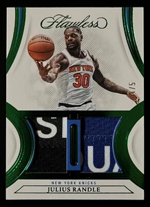 Julius Randle 2021-22 Panini Flawless Game Used Patch Dual Emerald Parallel /5 - Picture 1 of 2