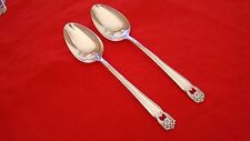 1847 Rogers Bros "Eternally Yours" 2 Serving Spoons Silver Plate Post 1940