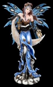 Figura De Elfo Con Luna - MOON FAIRY - Estatua De Hada De Fantasía - Imagen 1 de 7