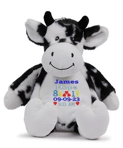 Mumbles Zippie Peluche Vaca Adorable Animal Peluche Juguete Personalizado Regalo Nuevo Bebé Lindo - Imagen 1 de 4