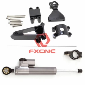 For Honda CBR600 F4 F4i (41MM) 99-03 Bracket Kit&Gray Steering Damper Stabilizer - Picture 1 of 9
